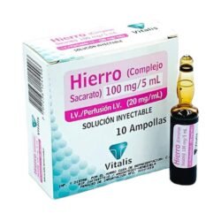 HIERRO SACARATO 100MG/5CC IV V