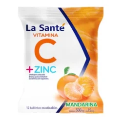 VIT C + ZIN 500MG MAND X 12 LA SANTE