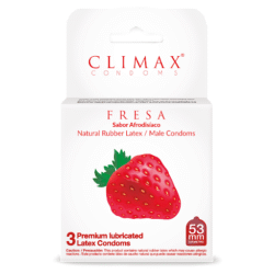 CLIMAX PRESERVATIVOS FRESA X 3
