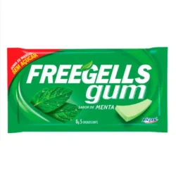 FREEGELLS GUM MENTA VERDE 8GR X 5