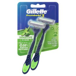GILLETTE PREST 3 SENSITIVE ALOE X2